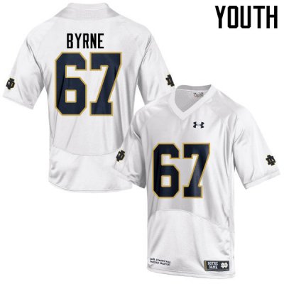 Notre Dame Fighting Irish Youth Jimmy Byrne #67 White Under Armour Authentic Stitched College NCAA Football Jersey SKT6599UG